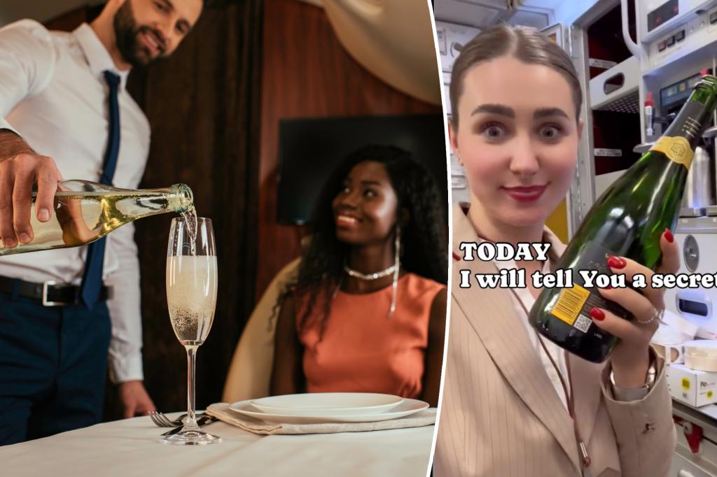 Imagem de destaque para o post: The flight attendant shares the secrets of first class champagne